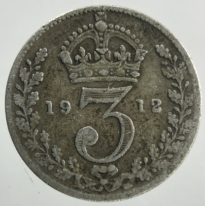 1912 George V Threepence Silver Coin | Collectable Grade