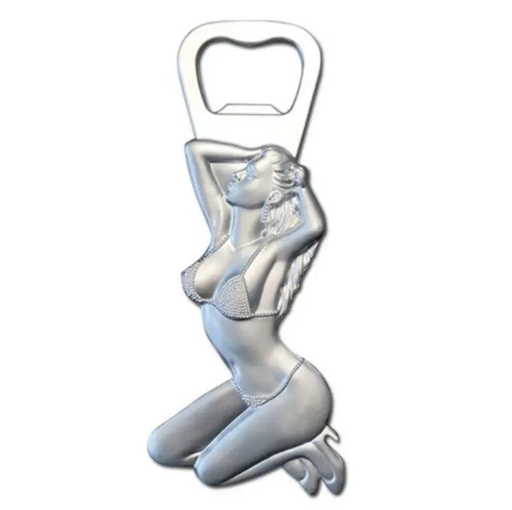 Metal Woman In Bikini Bottle Opener Fridge Magnet Premium Gift UK