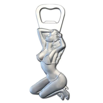 Metal Woman In Bikini Bottle Opener Fridge Magnet Premium Gift UK