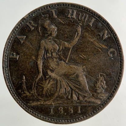 1881 Victoria Farthing Coin | Fine Collectable Grade