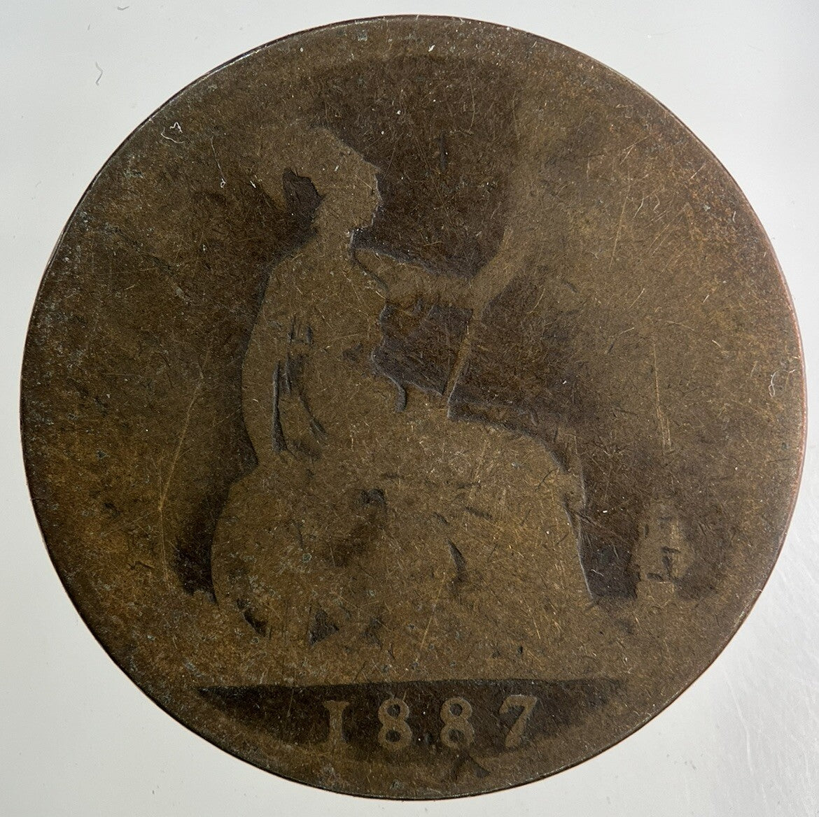 1887 Victoria One Penny Coin | Fair Grade