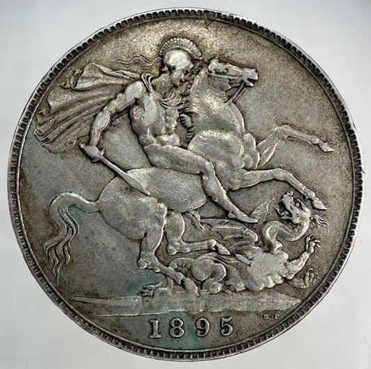 1895 Victoria One Crown Silver Coin | Fine Collectable Grade