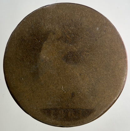 1861 Victoria One Penny Coin | Worn Grade