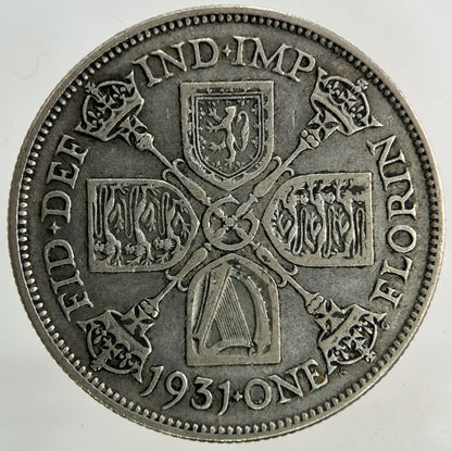 1931 George V Florin Silver Coin | Fine Collectable Grade