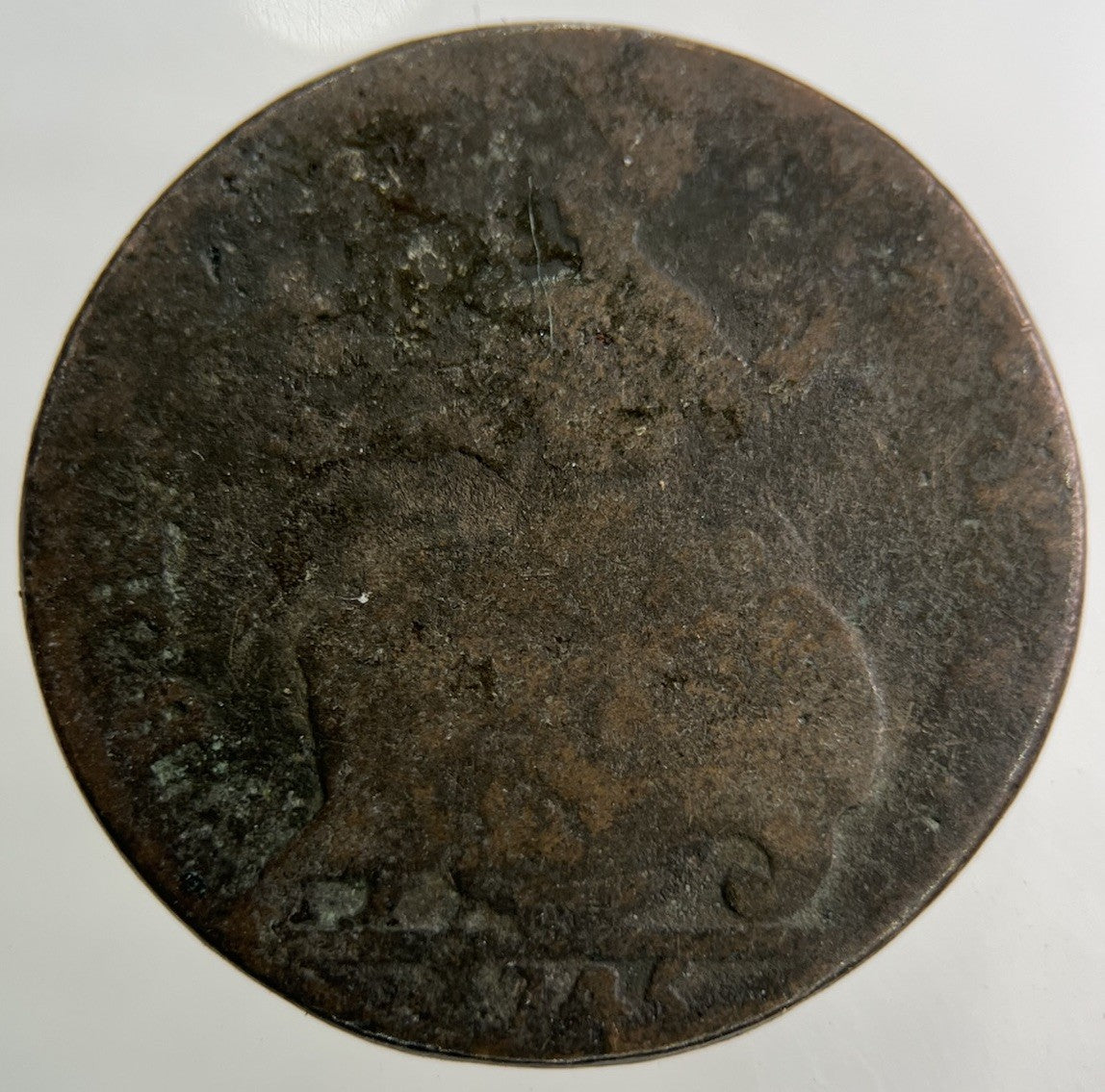 1745 George II 2nd Half - Penny Coin | Fair Grade