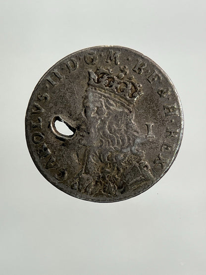1660 - 1685 Charles II 2nd Maundy One - Pence Silver Coin | Fine Collectable Grade