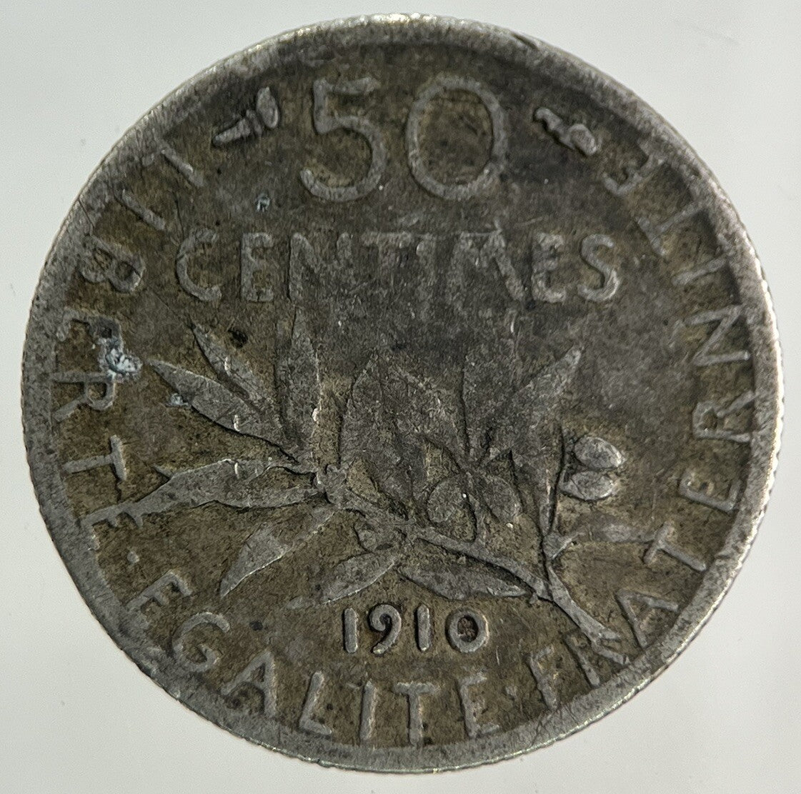 1910 France 50 Centimes Silver Coin | Collectable Grade