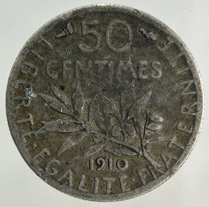 1910 France 50 Centimes Silver Coin | Collectable Grade