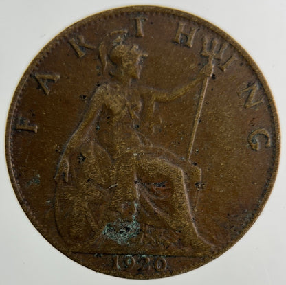 1920 George V Farthing Coin | Collectable Grade