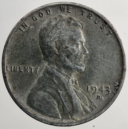 1943 - D US USA Steele War Cent Coin | Very High Grade | a9364
