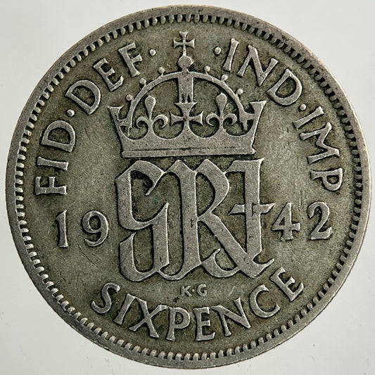 1942 George VI Sixpence Silver Coin | Collectable Grade