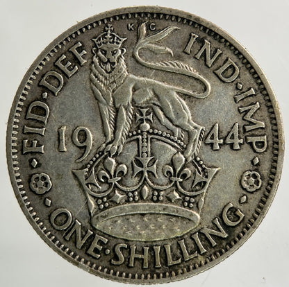 1944 George VI Shilling Silver Coin | Fine Collectable Grade