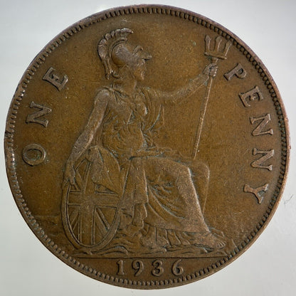 1936 George V One Penny Coin | Fine Collectable Grade