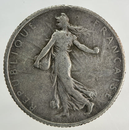1917 France 1 Franc Silver Coin | Fine Collectable Grade