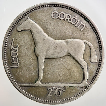 1934 Irish Half - Crown Horse Silver Coin | Fine Collectable Grade | a2755