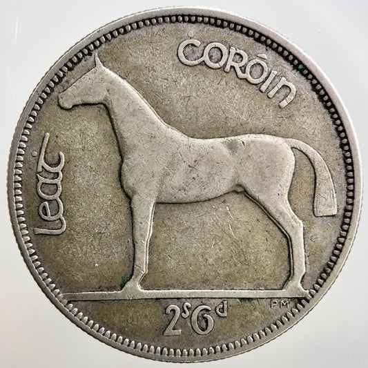 1934 Irish Half - Crown Horse Silver Coin | Fine Collectable Grade | a2755