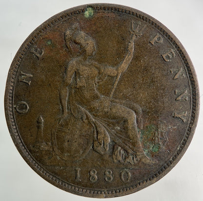 1880 Victoria One Penny Coin | Fine Collectable Grade
