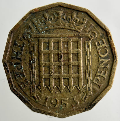 1953 Elizabeth II 2nd Brass Threepence Coin | Fine Collectable Grade