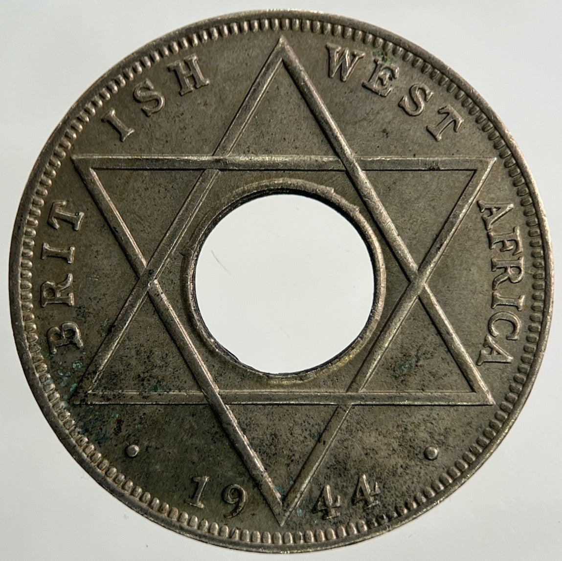 1944 West Africa 1/10 One Tenth Of A Penny Coin | Very Fine Grade