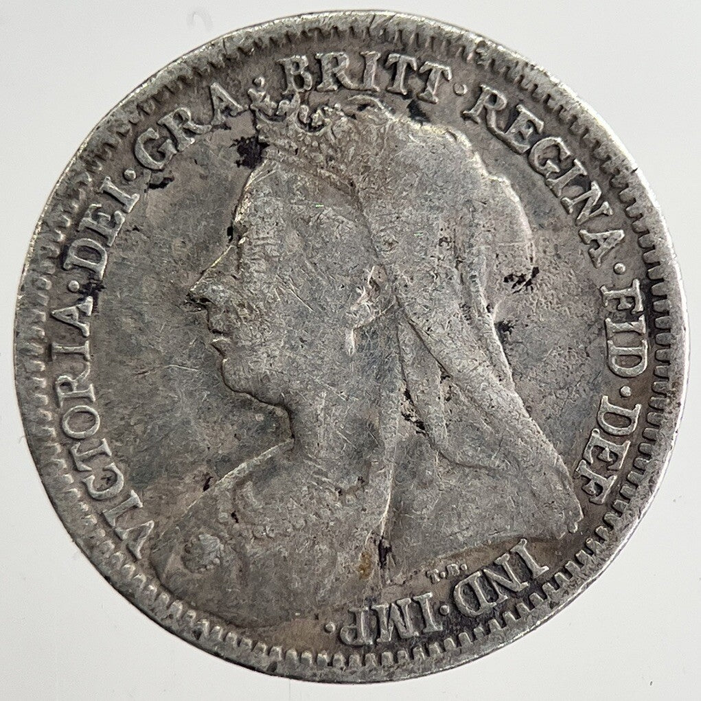 1901 Victoria Threepence Silver Coin | Fine Collectable Grade | a8808