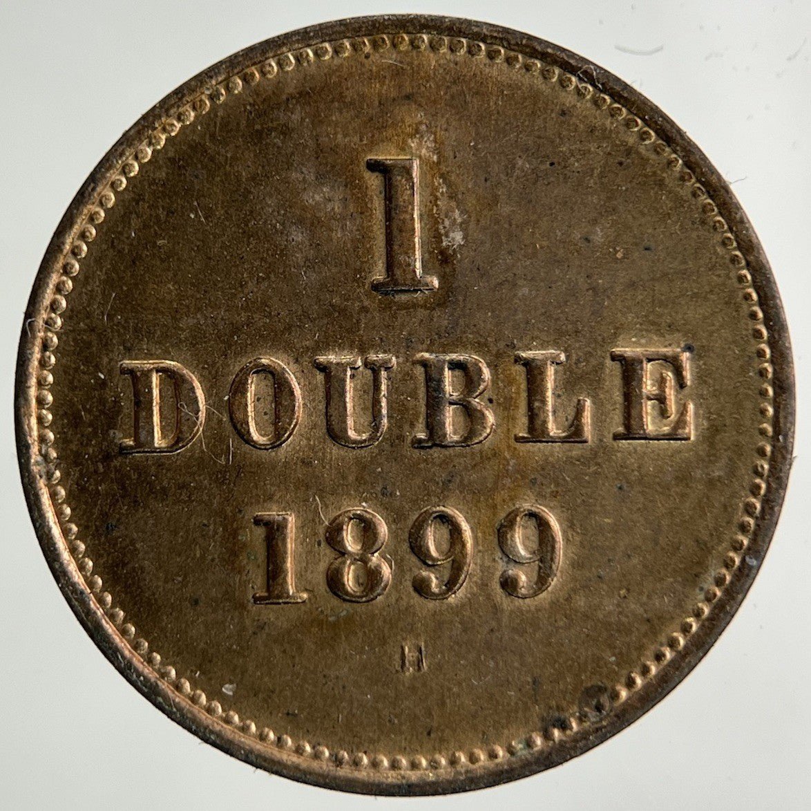 1899 Guernsey 1 Double Coin | Very Fine Grade