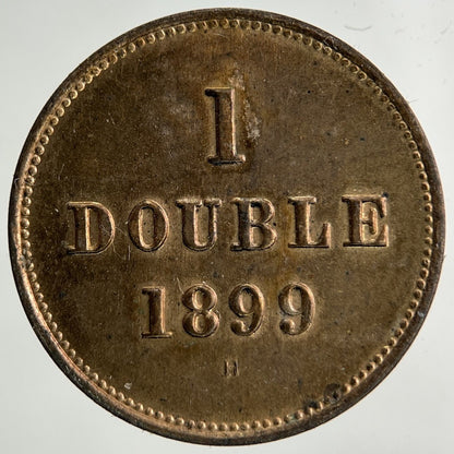 1899 Guernsey 1 Double Coin | Very Fine Grade