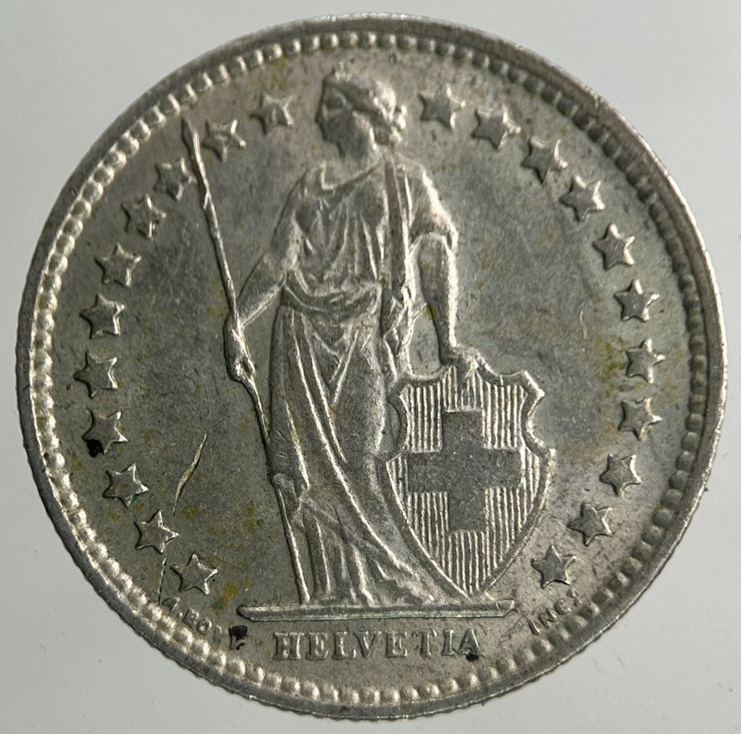1962 Switzerland Swiss Half 1/2 Franc Silver Coin | Very High Grade