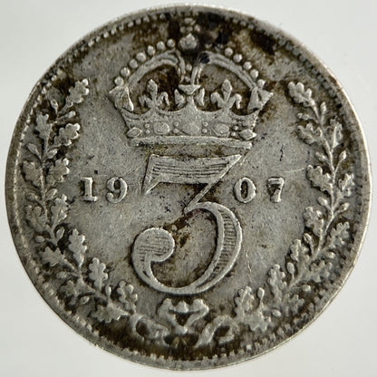 1907 Edward VII Threepence Silver Coin | Fine Collectable Grade