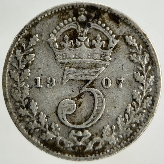 1907 Edward VII Threepence Silver Coin | Fine Collectable Grade
