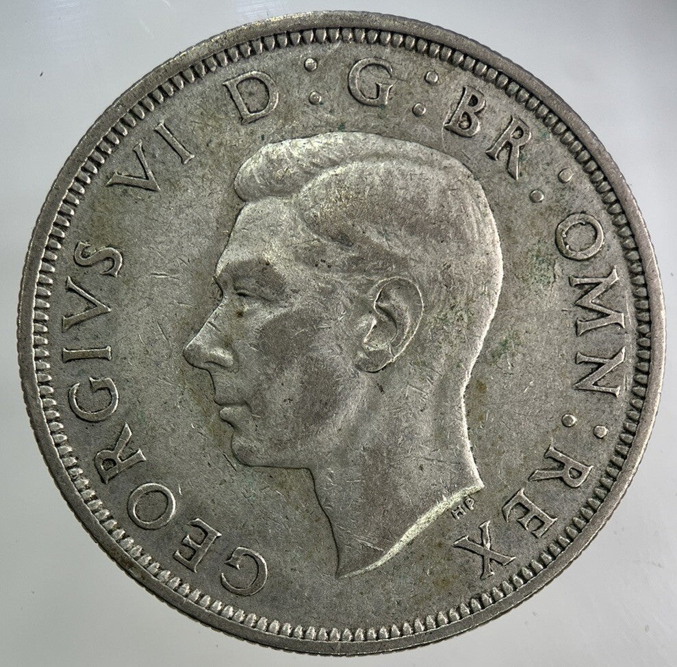 1945 George VI Half - Crown Silver Coin | Fine Collectable Grade