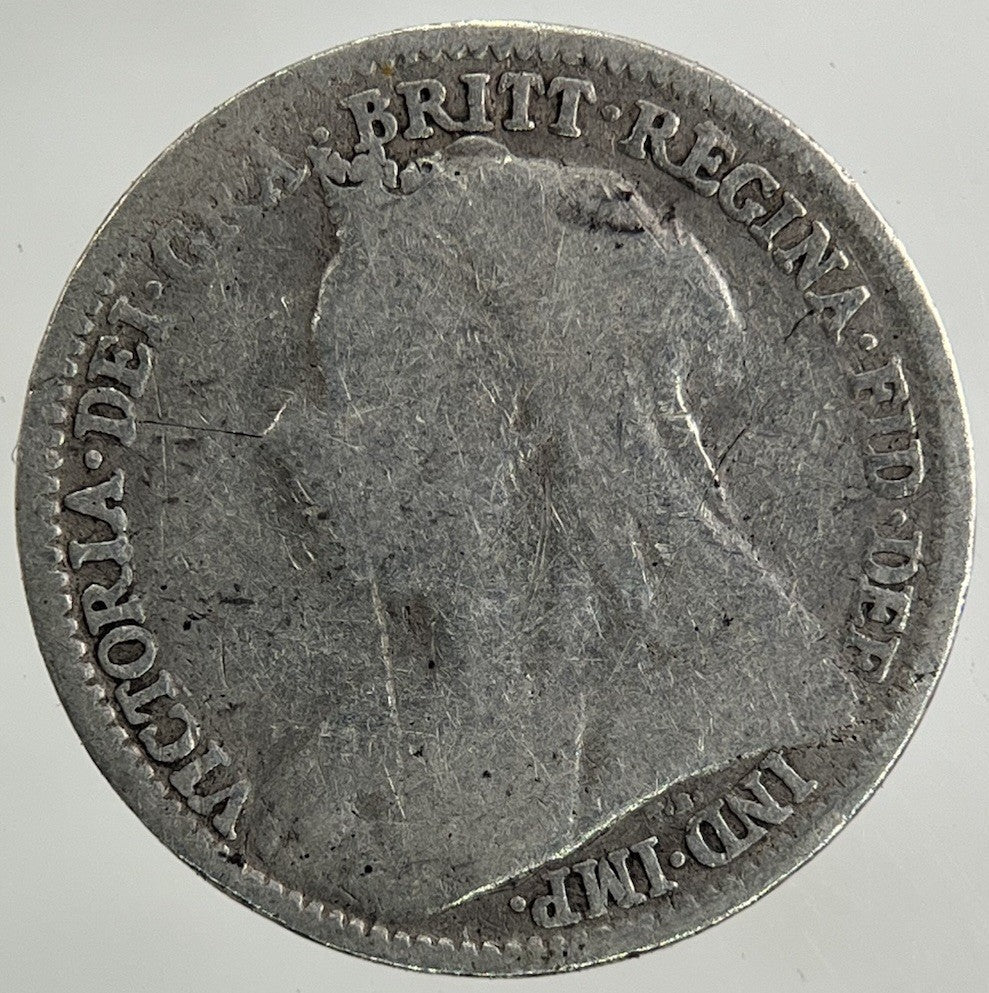 1895 Victoria Threepence Silver Coin | Fair Grade