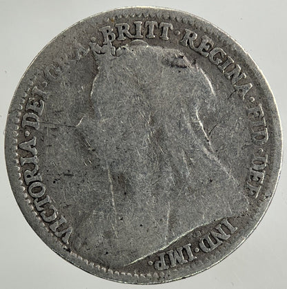 1895 Victoria Threepence Silver Coin | Fair Grade