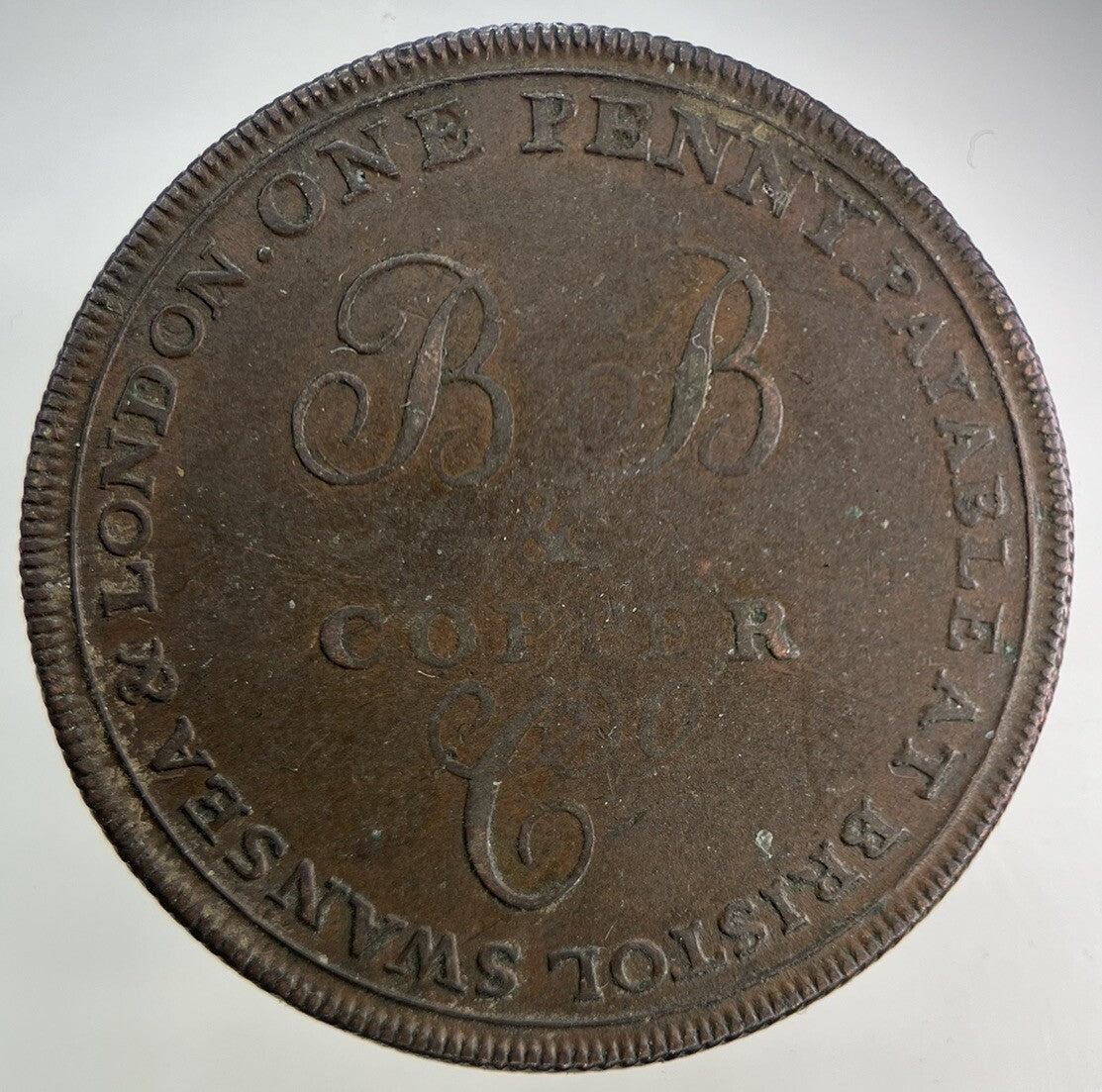 1811 Virtue Et Industria One Penny London Token Coin | Collectable Grade