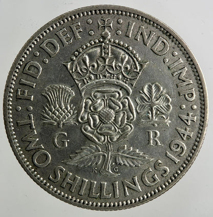 1944 George VI Florin Silver Coin | Fine Collectable Grade