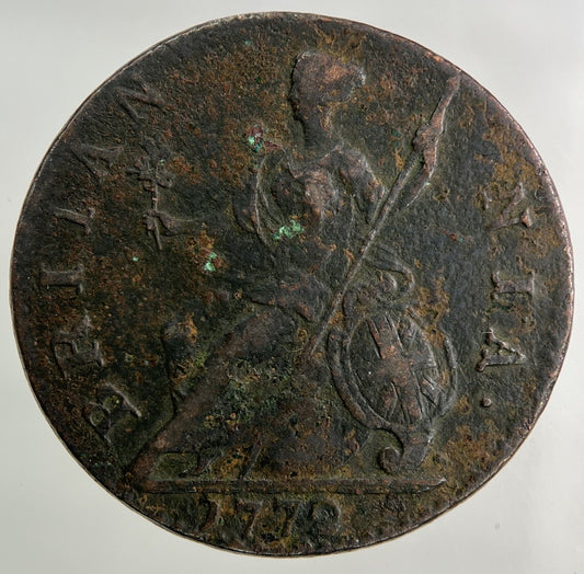 1772 George III 3rd Half - Penny Coin | Fine Collectable Grade