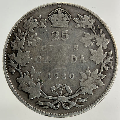 1920 Canada 25 Cents Silver Coin | Collectable Grade
