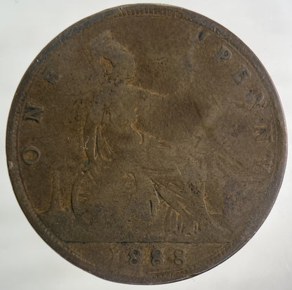 1888 Victoria One Penny Coin | Collectable Grade