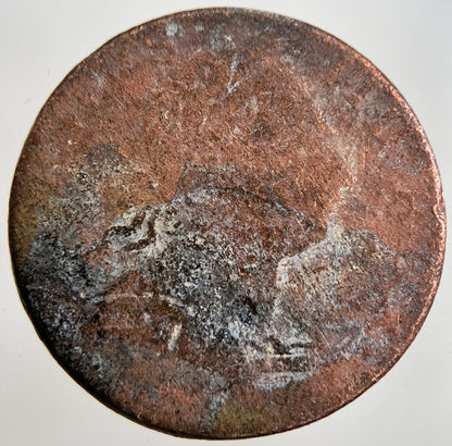 1775 George 3rd III Half - Penny British Coin | Worn Grade | a2368