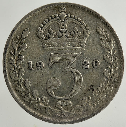 1920 George V Threepence Silver Coin | Fine Collectable Grade