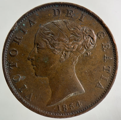 1854 Victoria Half - Penny Coin | Very Fine Grade