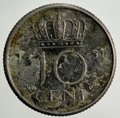1951 Netherlands 10 Cents Coin | Fine Collectable Grade