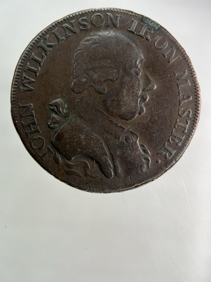 1791 John Wilkinson Iron Master Half - Penny Coin | Fine Collectable Grade