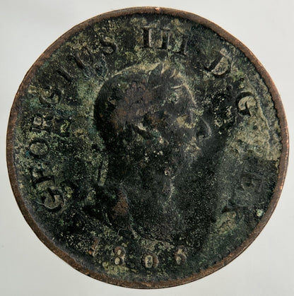 1806 George III 3rd Farthing Coin | Collectable Grade