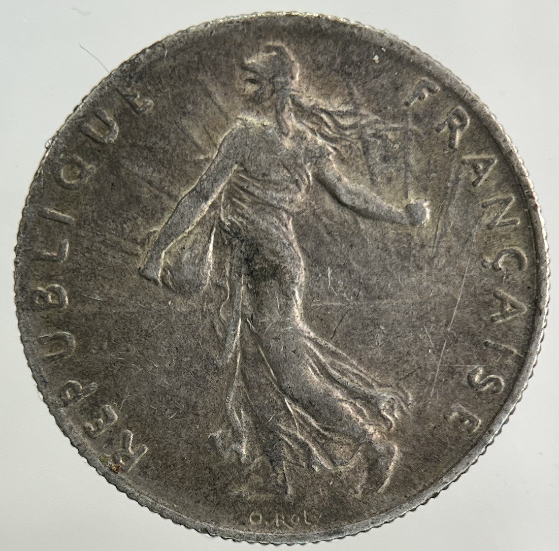 1917 France 50 Centimes Silver Coin | Fine Collectable Grade