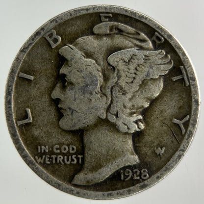 1928 US USA Mercury Dime Silver Coin | Collectable Grade