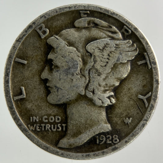 1928 US USA Mercury Dime Silver Coin | Collectable Grade
