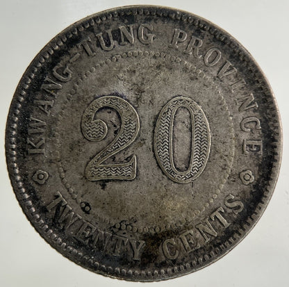 China Kwang Tung 20 Cents Silver Coin | Collectable Grade
