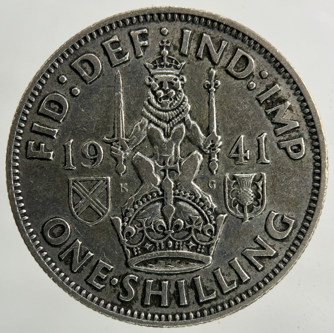 1941 George VI Shilling Silver Coin | Fine Collectable Grade