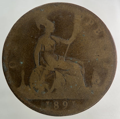 1891 Victoria One Penny Coin | Collectable Grade