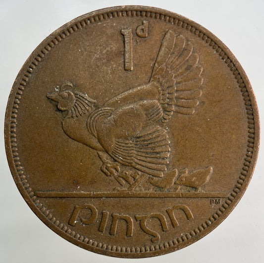 1963 Irish Ireland One Penny Coin | Fine Collectable Grade